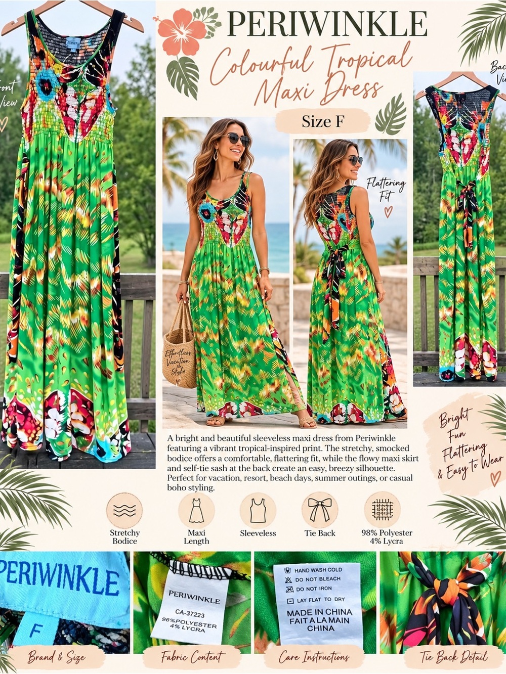 FREE💕PERIWINKLE maxi dress Hawaiian beach free with purchase